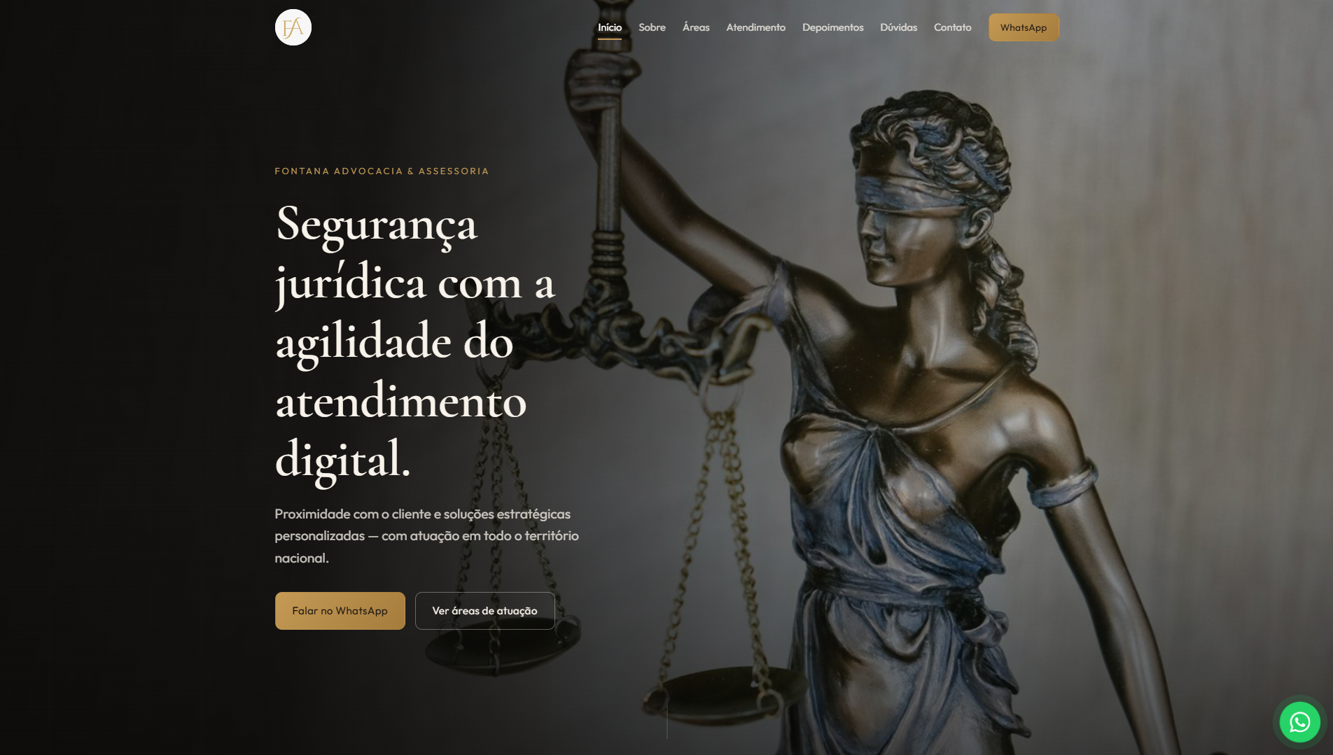 Site Fontana Advocacia e Assessoria